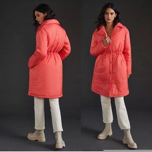 Anthropologie Maeve Cinched Puffer Coat size M new with tag